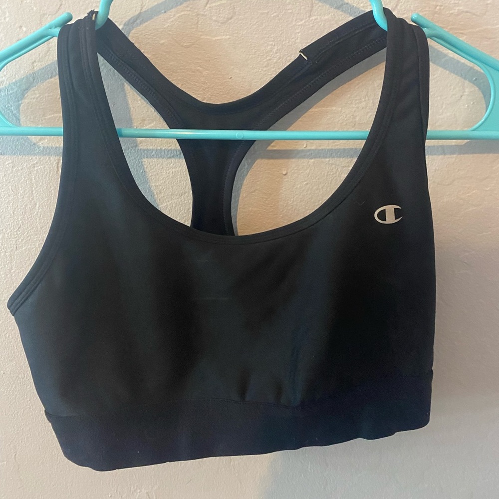 Black Champion razor back sports bra
